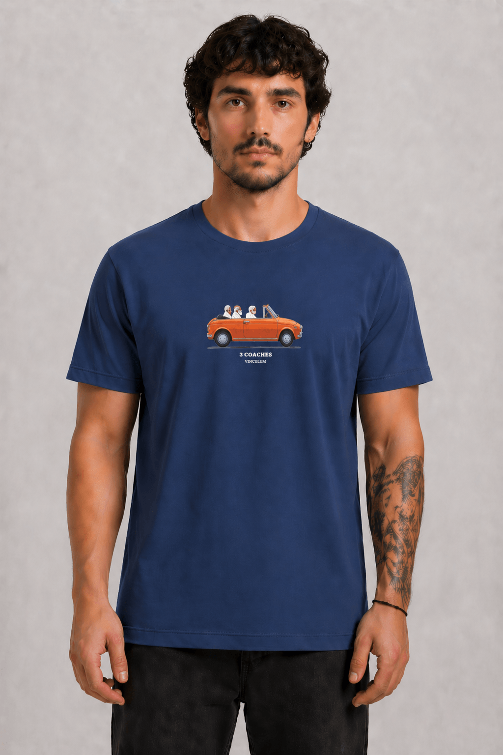 3 COACHES INTIKO 3 Coaches | Organic T-Shirt – Indigo - Image 1