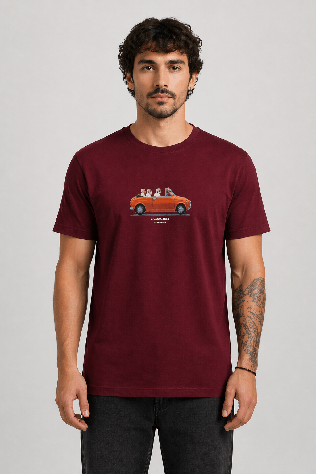 3 COACHES MPORNTO 3 Coaches | Organic T-Shirt – Μπορντό - Image 1