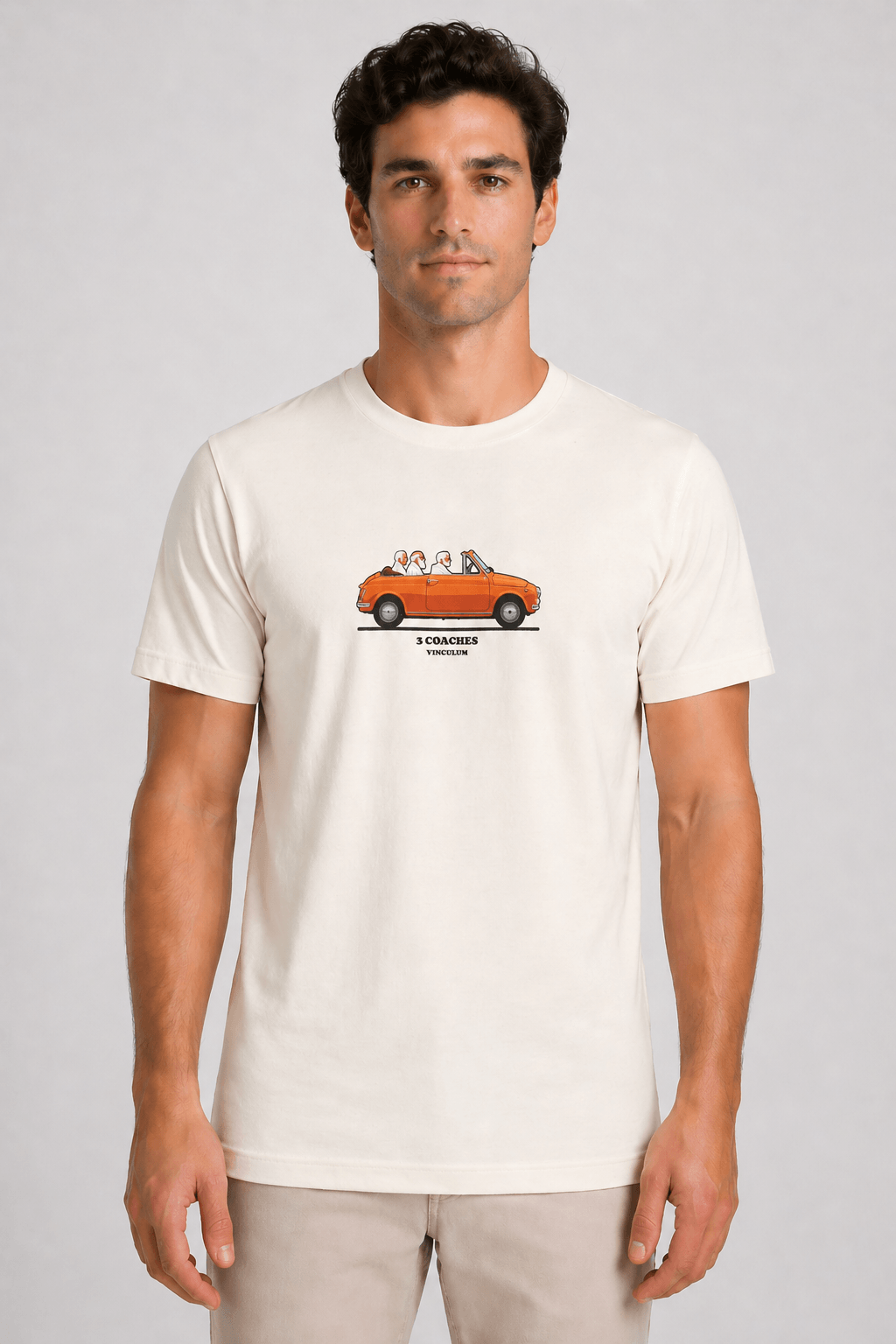 3COACHES OF ASPRO 3 Coaches | Organic T-Shirt – Off-White - Image 1