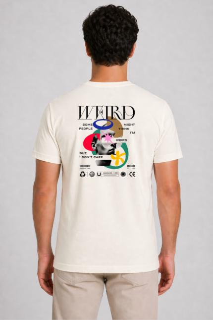 WEIRD Organic T-Shirt Off-White model