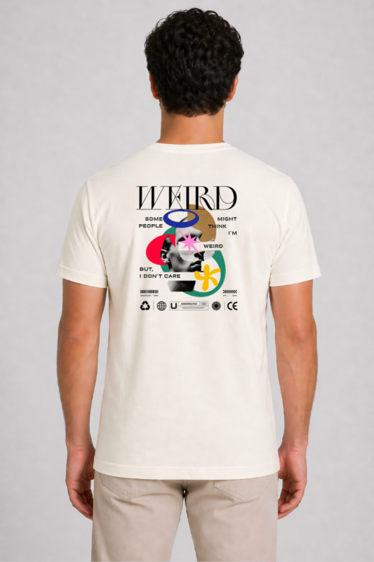 WEIRD Organic T-Shirt Off-White model
