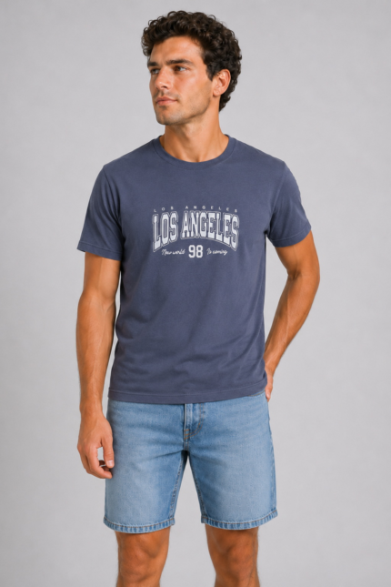 Los Angeles T-Shirt Μπλε Αεροπορίας