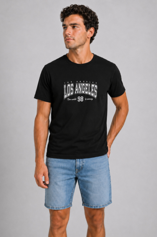 Los Angeles T-Shirt Μαύρο
