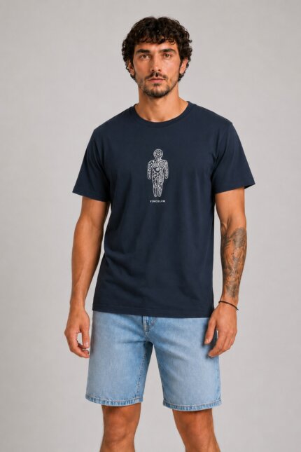 Mechanical Human T-Shirt Navy