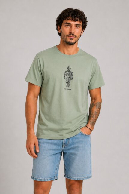 Mechanical Human T-Shirt Πράσινο Ελιάς