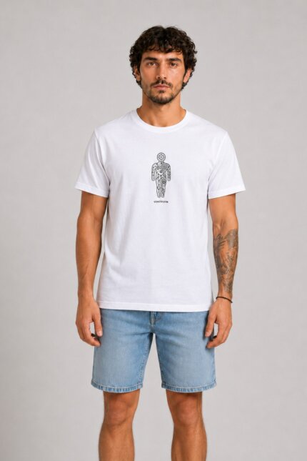 Mechanical Human T-Shirt Λευκό