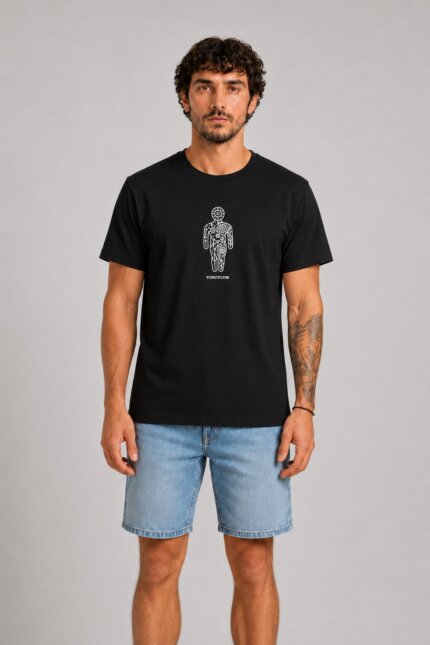 Mechanical Human T-Shirt Μαύρο