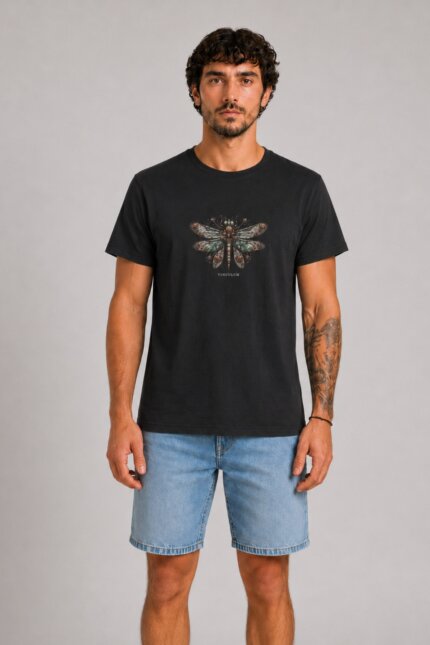 Μηχανική Λιβελούλα T-Shirt Μαύρο