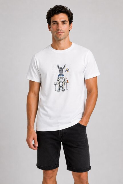 Piraeus News T-Shirt Λευκό