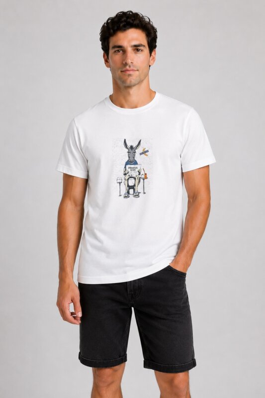 Piraeus News T-Shirt Λευκό