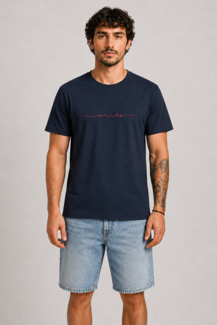 Smile T-Shirt Navy