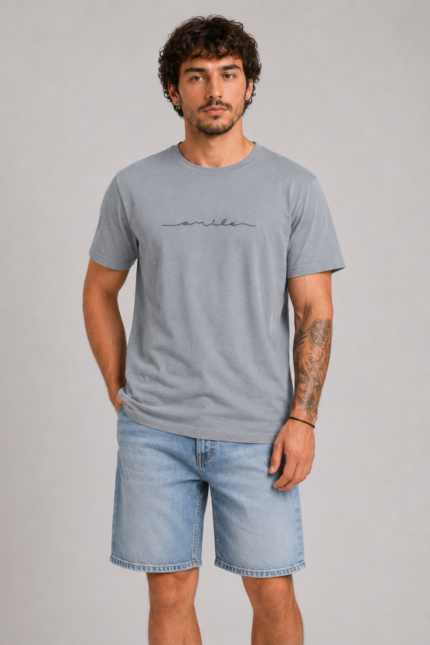 Smile T-Shirt Overcast Grey