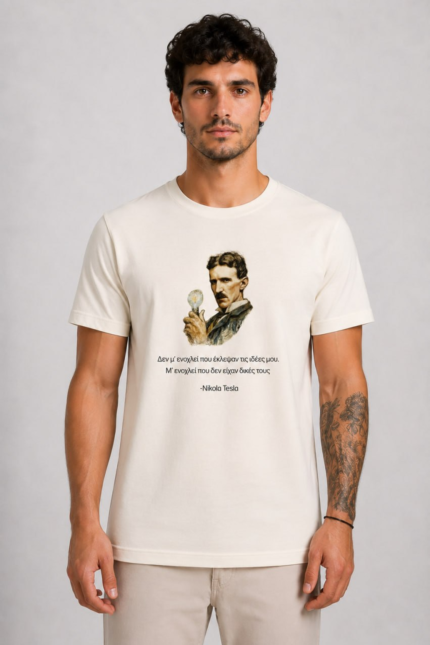 Τέσλα – Ο μύστης των λαών | Organic T-Shirt - Off-White