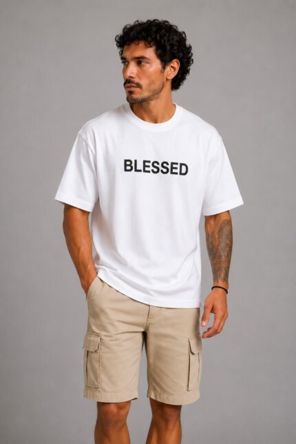 Blessed Organic T-Shirt - Λευκό - 01 model