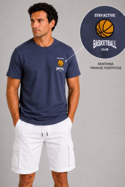Basketball Basic T-Shirt Ιντικό