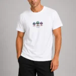 Pixel Trees Basic T-Shirt Λευκό