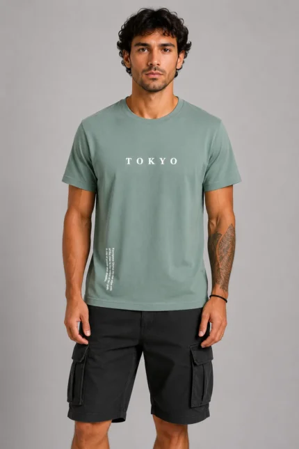 Tokyo Basic T-Shirt Πράσινο
