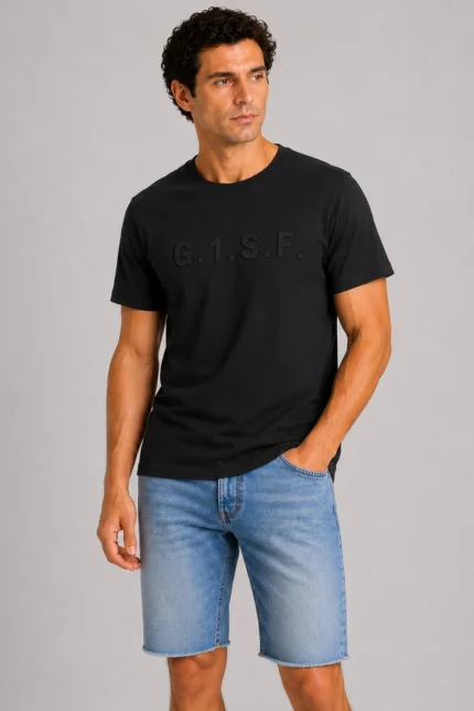 G.1.S.F Basic T-Shirt Μαύρο