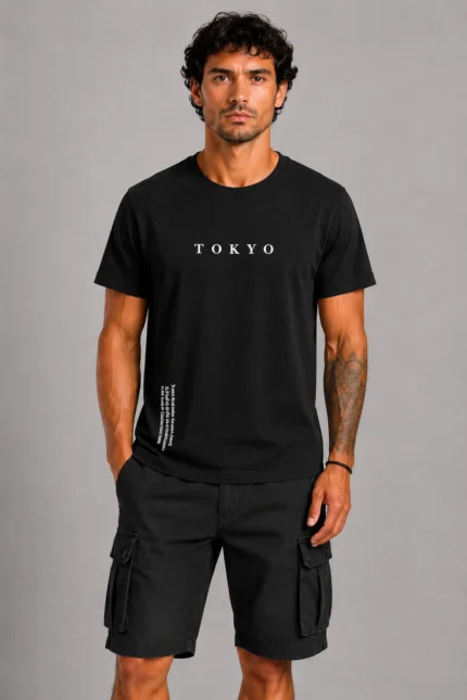 Tokyo Basic T-Shirt Μαύρο