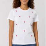 Καρδούλες Γυναικείο T-Shirt Λευκό μπροστά