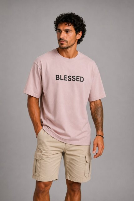 Blessed Organic T-Shirt - Ροζ - 01 model