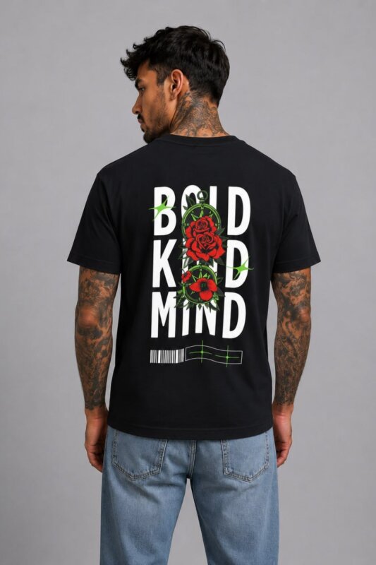 Bold Kind Mind Basic T-Shirt - Μαύρο - 01 back