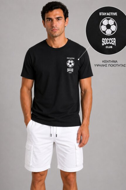 Soccer Basic T-Shirt Μαύρο