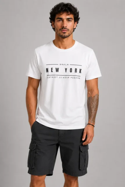 New York Basic T-Shirt Λευκό