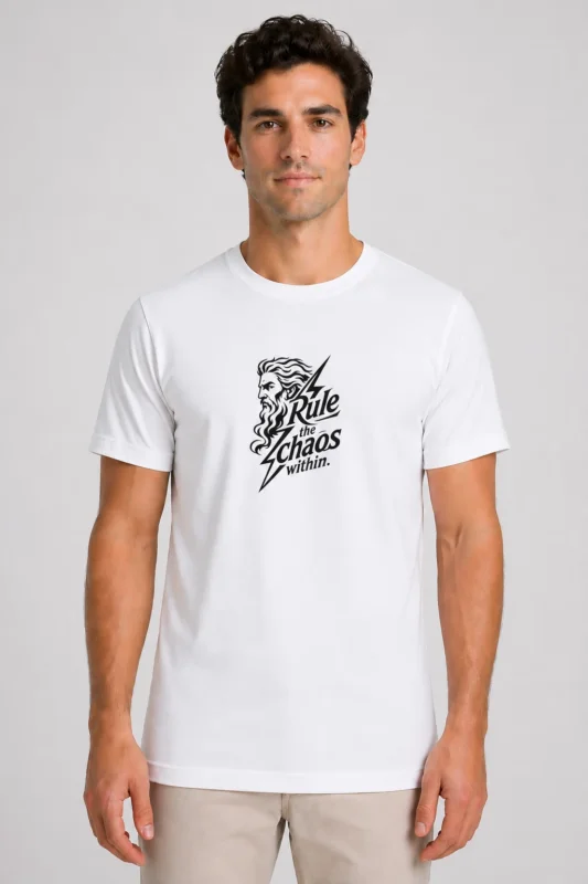 The Chaos Organic T-Shirt Λευκό μπροστά