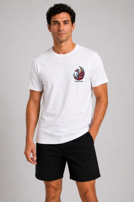 PHOENIX Basic T-Shirt Λευκό