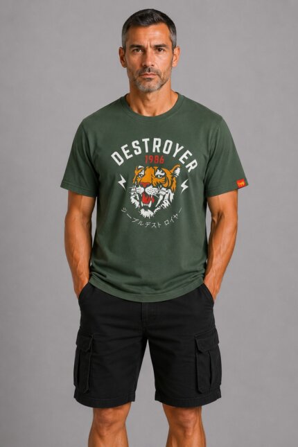 Vicious Tiger Premium T-Shirt Πράσινο