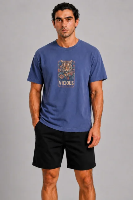 Vicious Tiger Basic T-Shirt Indigo