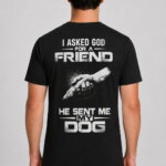 My Dog, My Friend Organic T-Shirt μαύρο πίσω όψη
