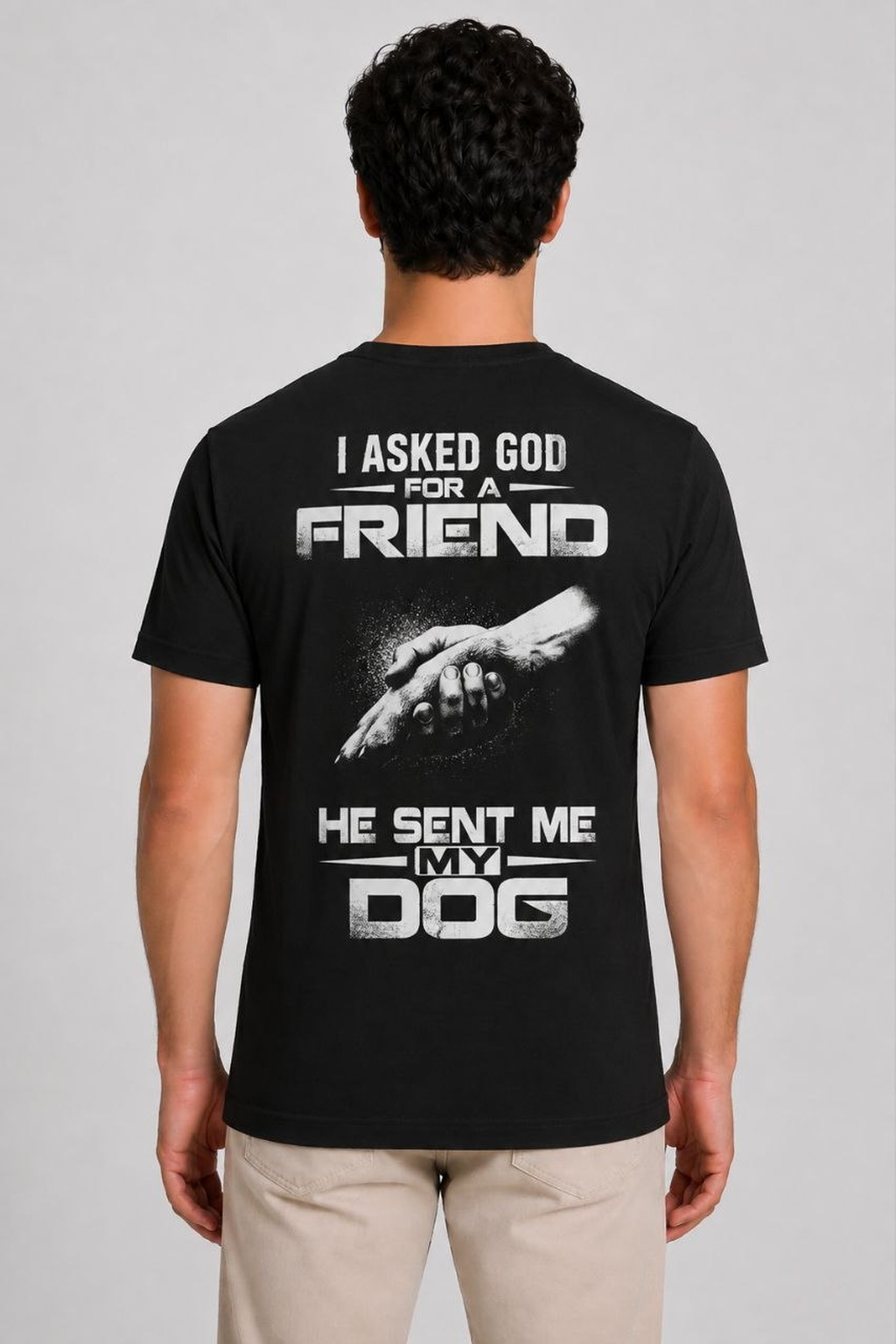 My Dog, My Friend Organic T-Shirt μαύρο πίσω όψη My Dog, My Friend Organic T-Shirt μαύρο πίσω όψη