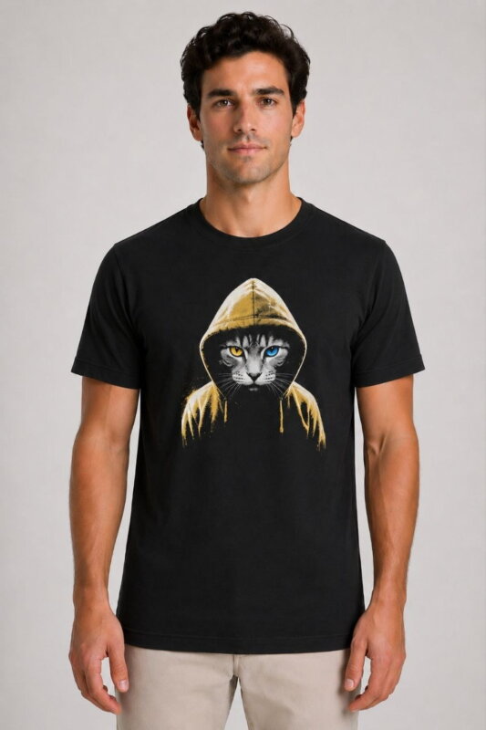 Wild Eyes Organic T-Shirt μαύρο μπροστά