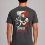 Change the Story Organic T-Shirt μολυβί πίσω όψη