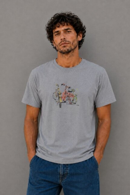 Urban Bikes Basic T-Shirt Γκρι Μελανζέ αντρικό μοντέλο