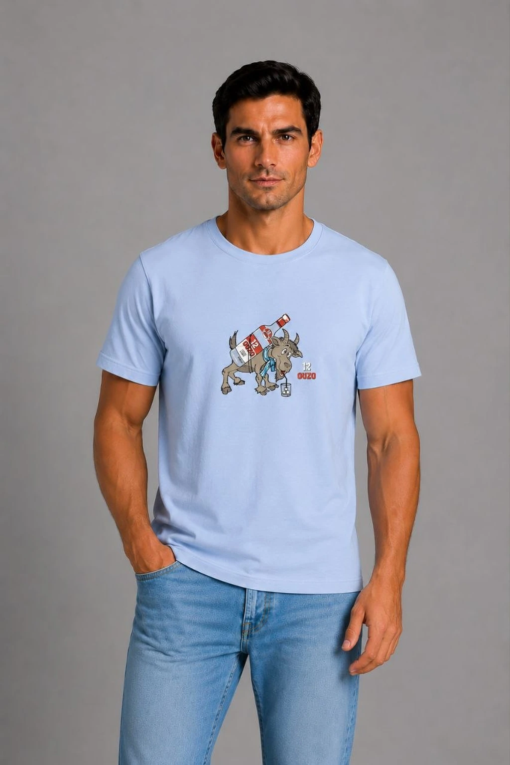 12 Ouzo Basic T-Shirt Ciel μοντέλο 12 Ouzo Basic T-Shirt Ciel μοντέλο