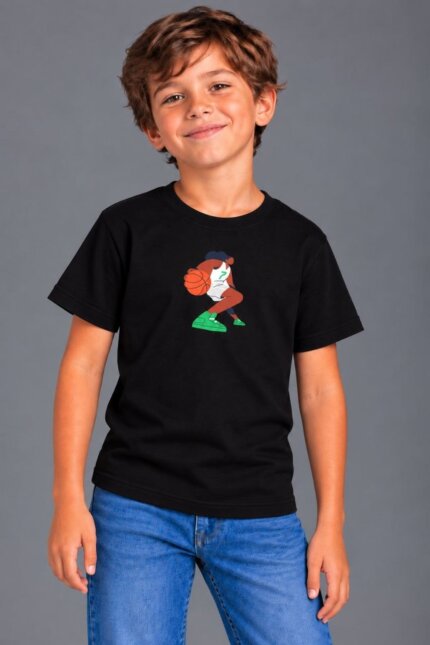 VINCULUM PLAY Μπάσκετ Παιδικό Organic T-Shirt Μαύρο