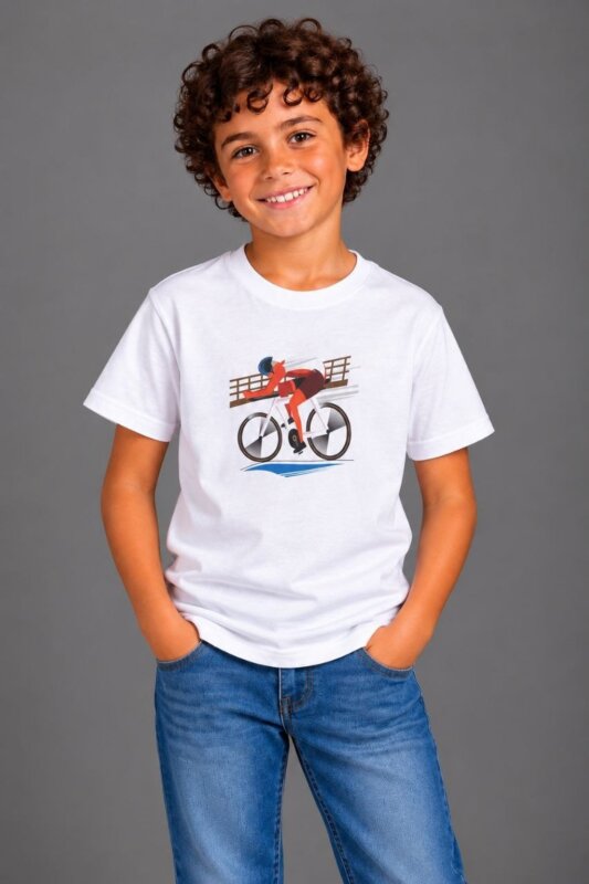 VINCULUM PLAY Cycling Παιδικό Organic T-Shirt Λευκό