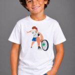 VINCULUM PLAY Tennis Move Παιδικό Organic T-Shirt Λευκό