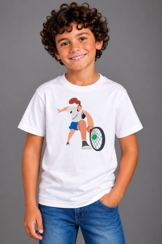 VINCULUM PLAY Tennis Move Παιδικό Organic T-Shirt Λευκό