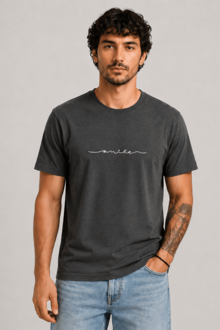 Smile T-Shirt Μολυβί