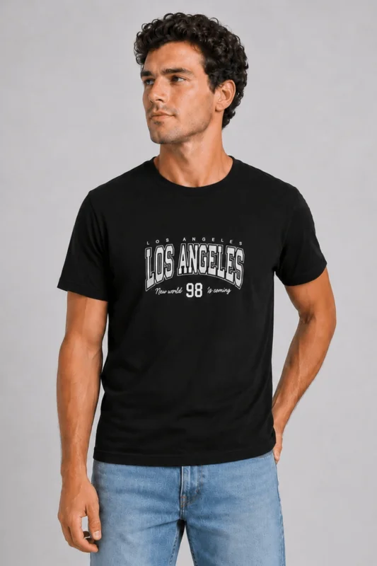Los Angeles T-Shirt Μαύρο