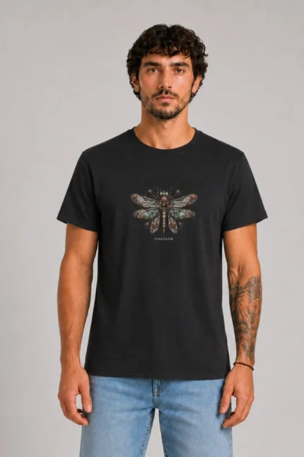 Μηχανική Λιβελούλα T-Shirt Μαύρο