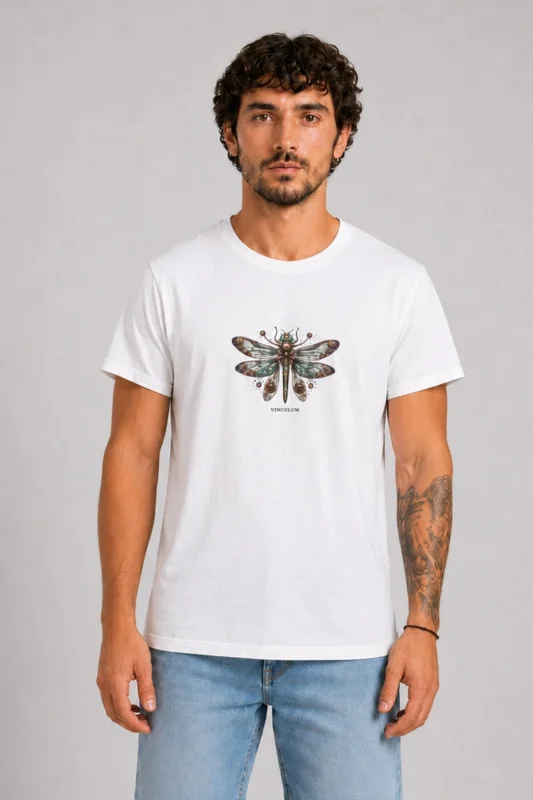 Μηχανική Λιβελούλα T-Shirt Λευκό