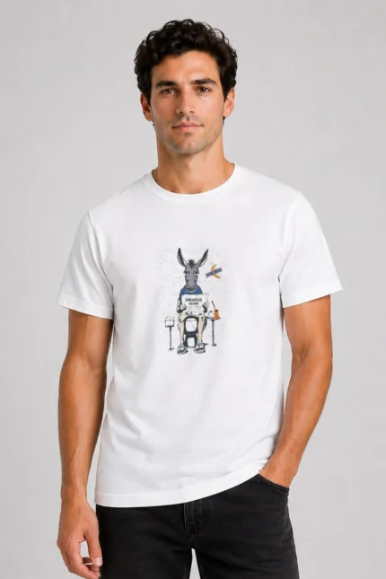 Piraeus News T-Shirt Λευκό