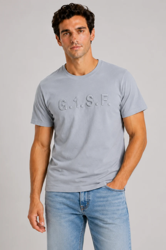 G.1.S.F Basic T-Shirt Γκρι Ανοιχτό