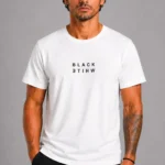 Black White Basic T-Shirt Λευκό