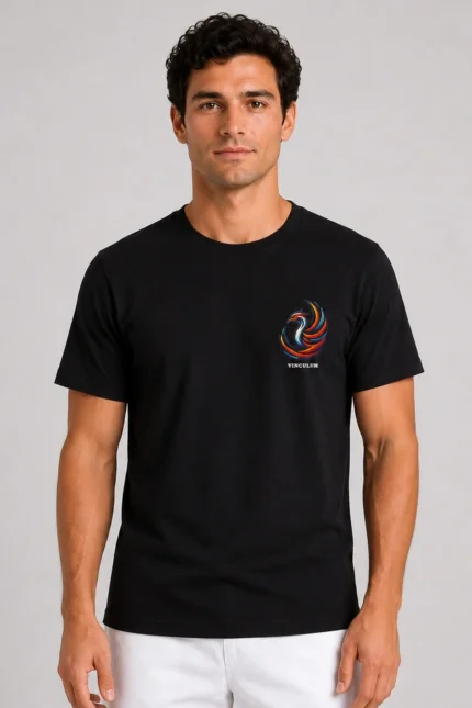 PHOENIX Basic T-Shirt Μαύρο
